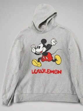 lululemon athletica Men's Gray Mickey Graphic Hoodie
